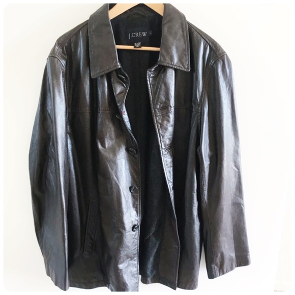 j crew mens leather jacket